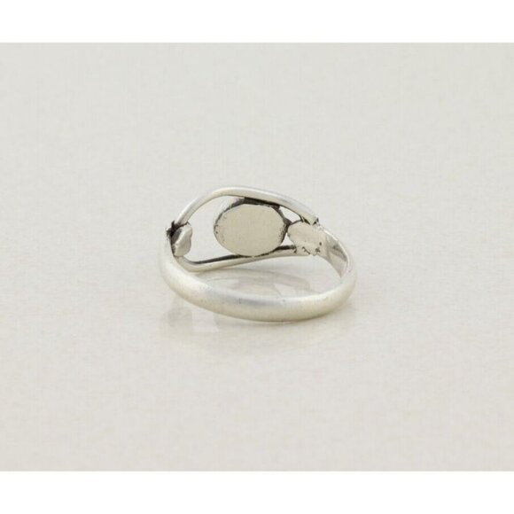 Sterling Silver Vintage Blue Dolphin Stone Larimar Ring Size 10 - Picture 7 of 7